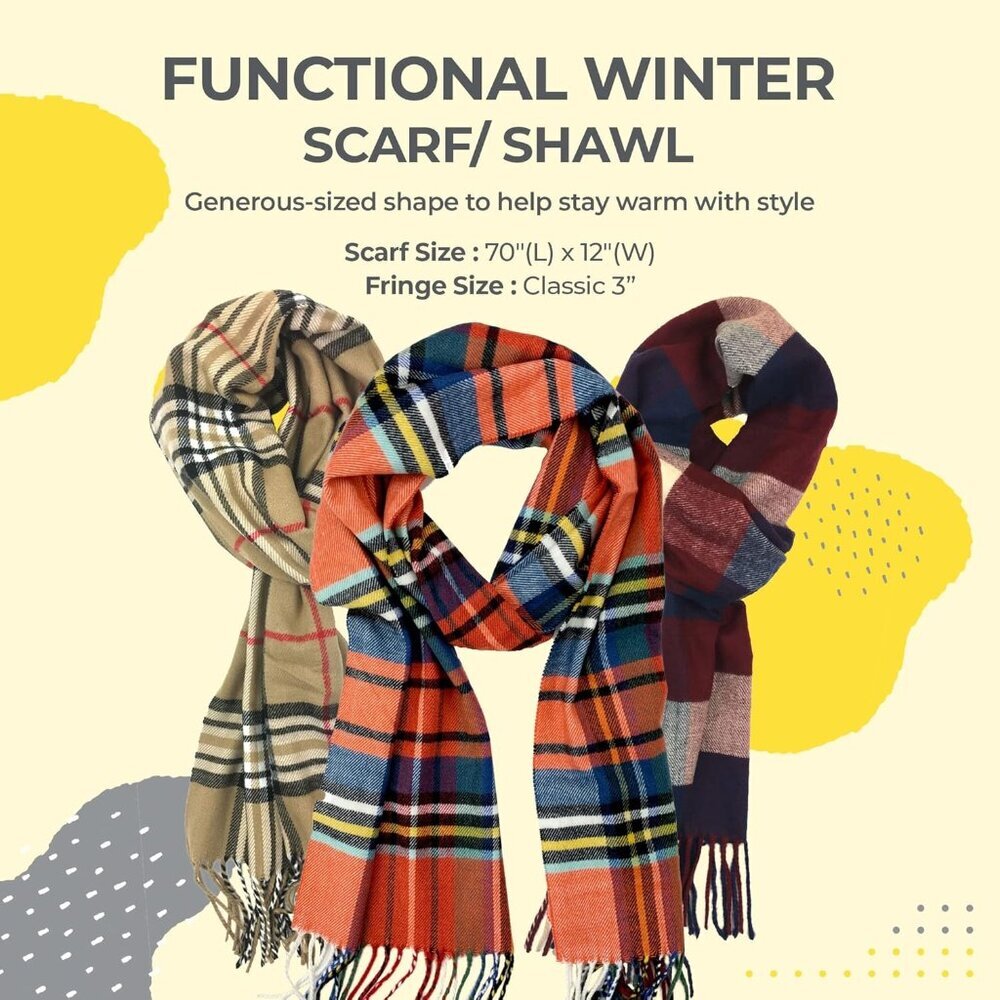 Super Soft Luxurious Cashmere Feel unisex for Men and Women Winter Scarf - Picture 7 of 8
